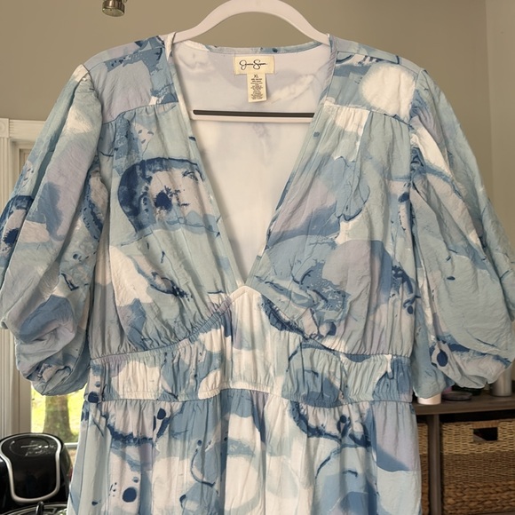 Jessica Simpson Blue abstract Patterned Women's Dress size XL - Picture 2 of 8